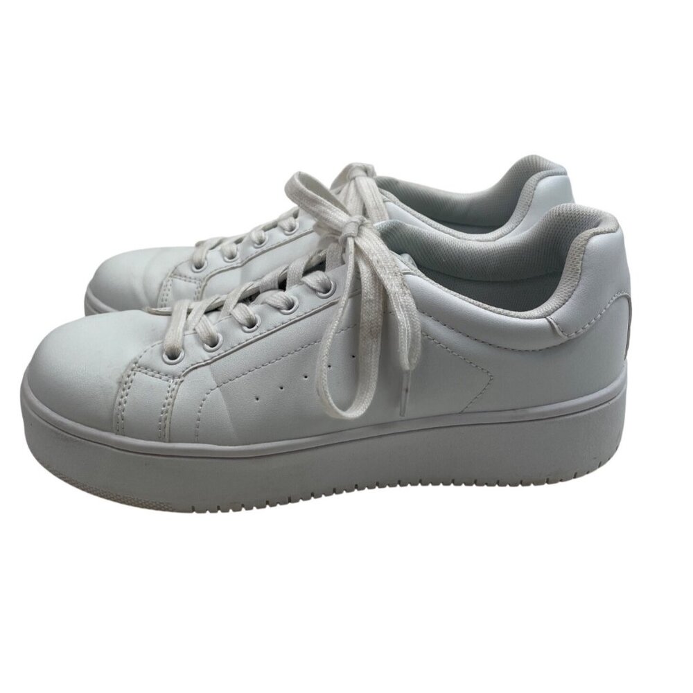 Rival The Ace Rise White Platform Sneakers Women's Size 8